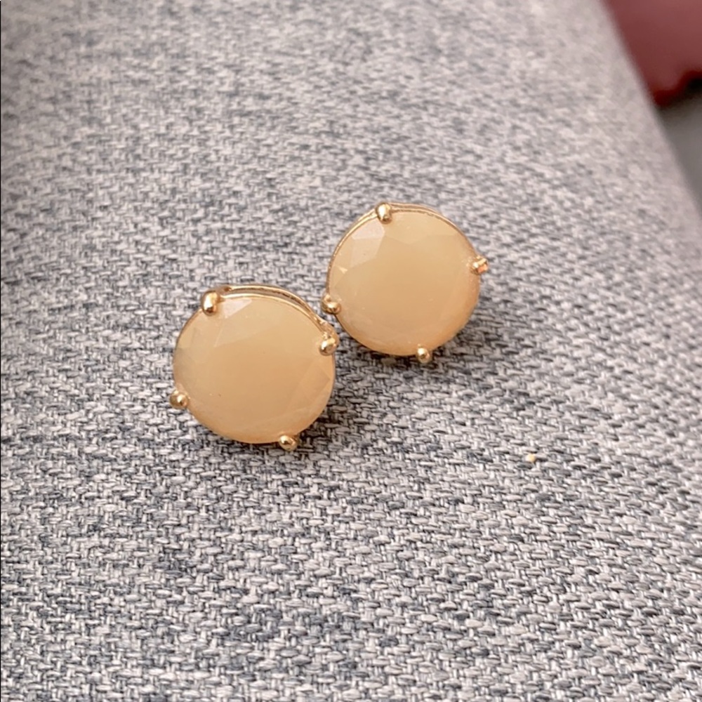Kate Spade Beige Jewel Stud Earrings